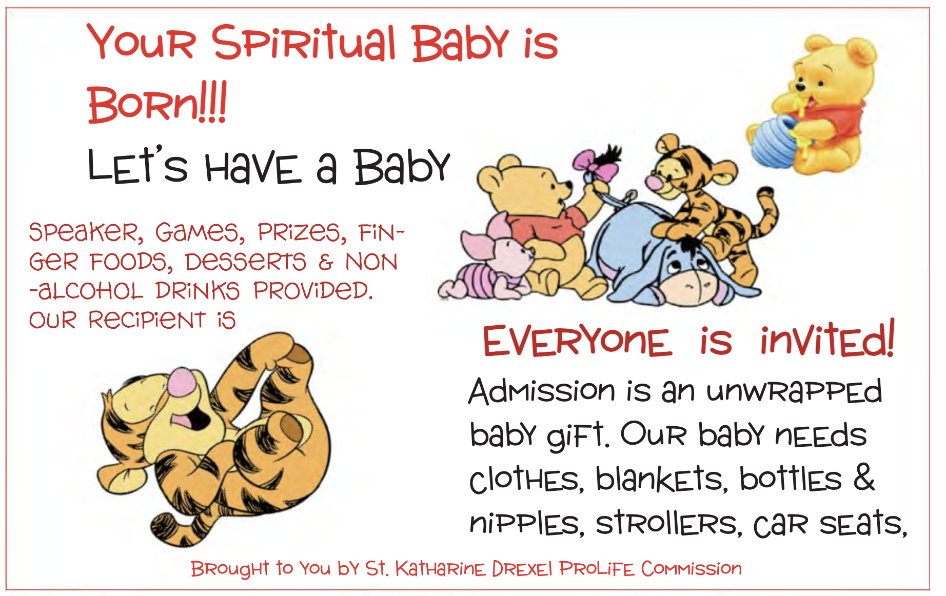 Spiritual Baby Shower – Sunday May 4th, 1-5 pm